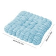 thumbnail image 3 of QTBIUQ Squares Non-Slip Plush Thicken Seat Pillows Cushions Solid Color Office Chair Seat Pad Soft Tatami Reversible fluffys Chair Cushion for home, office,adults and Children Blue, 3 of 9
