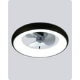 thumbnail image 4 of Soilsiu Low Profile Ceiling Fan with Dimmable LED Lights, Reversible Blades, Remote Control - 5 Invisible Blades - Semi Flush Mount - 21.5 inches - Black, 4 of 7