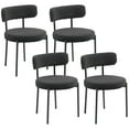 thumbnail image 1 of HOMCOM Dining Chairs Set of 4 Kitchen Chairs with Steel Legs, Black, 1 of 10