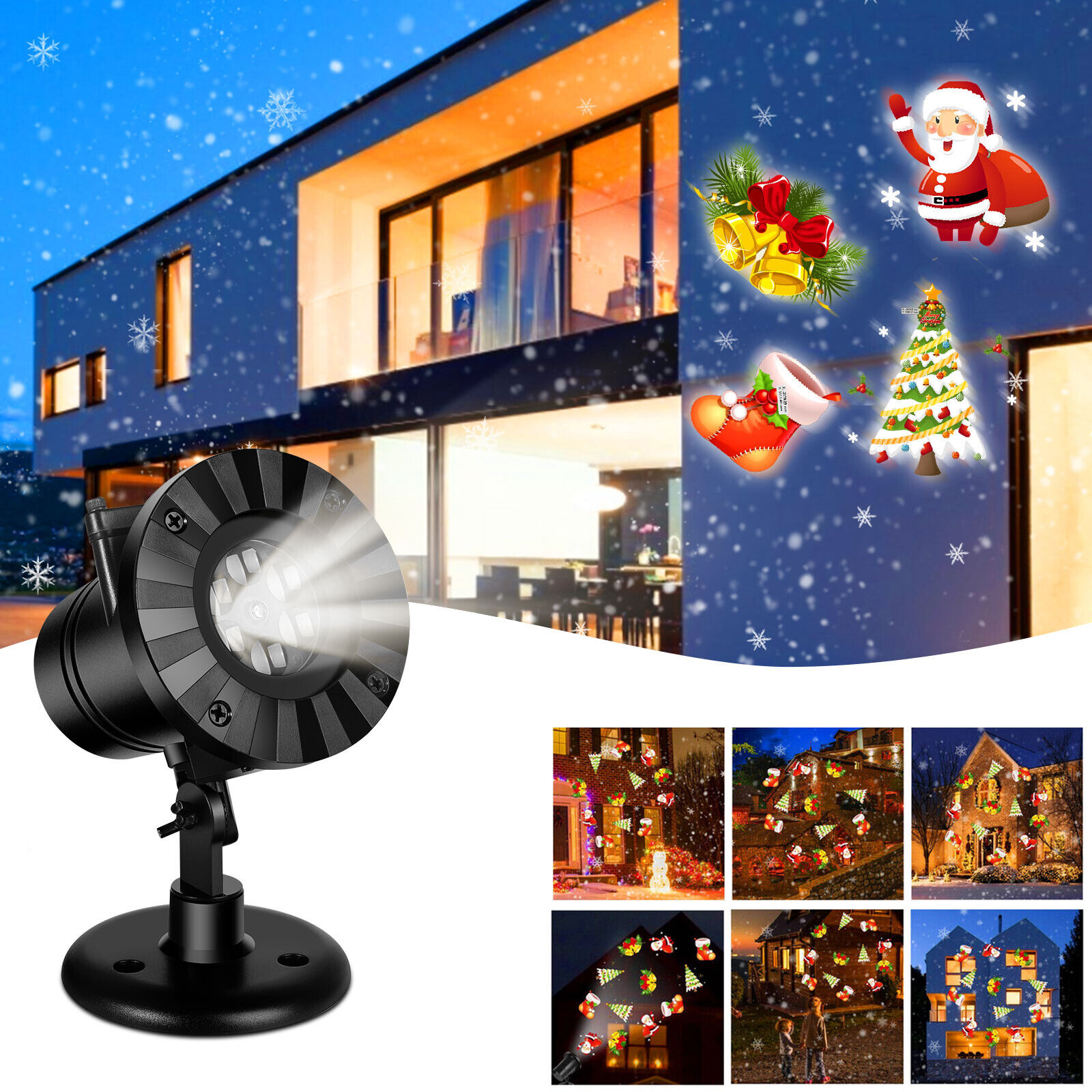 Outdoor LED Laser Light Projector Christmas Santa Xmas Party Birthday