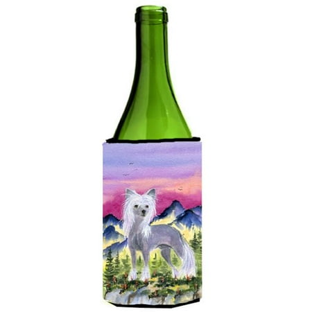 

Chinese Crested Wine bottle sleeve Hugger - 24 oz.