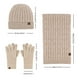 thumbnail image 2 of Gorro de punto de invierno, gorro, bufanda larga, guantes con pantalla táctil, conjunto de gorro de calavera, guantes más cálidos para el cuello, 2 of 5