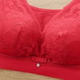thumbnail image 4 of Fznquz Lace Bras for Women Soft Lightly Lined No Underwire Plus Size Red Bralette Ladies Everyday Bras, 4 of 5