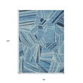 thumbnail image 3 of 8' X 10' Blue And Teal Blue Geometric Washable Indoor Outdoor Area Rug, 3 of 5
