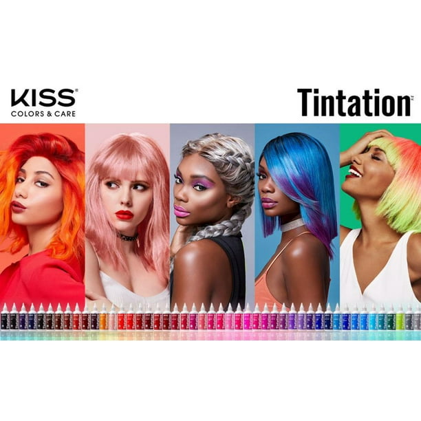 Color Treatment 2本セット KISS Tintation Semi-Permanent Hair Color Treatment, African Violet