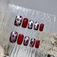 thumbnail image 2 of 24PCS Leopard Print Nail Patch French Style Jelly Gel Type Removable Long Paragraph Fashion Manicure Save Time False Nail, 2 of 4