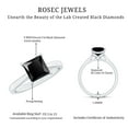 thumbnail image 5 of Rosec Jewels Certified Lab Grown Black Diamond Princess Cut Engagement Ring 1 Ct - Black Diamond Ring (6 mm, AAAA Grade), 925 Sterling Silver, US 10.00, 5 of 8