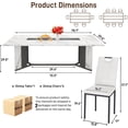 thumbnail image 2 of ANPOO ANPOO 7-Piece Kitchen Dining Set for 4-8 People, 78" Rectangle Waterproof Wooden Table with 6 Chairs, Easy Clean Farmhouse Dining Table for Dining Room & Kitchen, 2 of 9