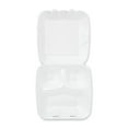 thumbnail image 4 of Value Star Foam 8.5-inch Foam 3 compartment Hinged Lid Trays, 4 of 5