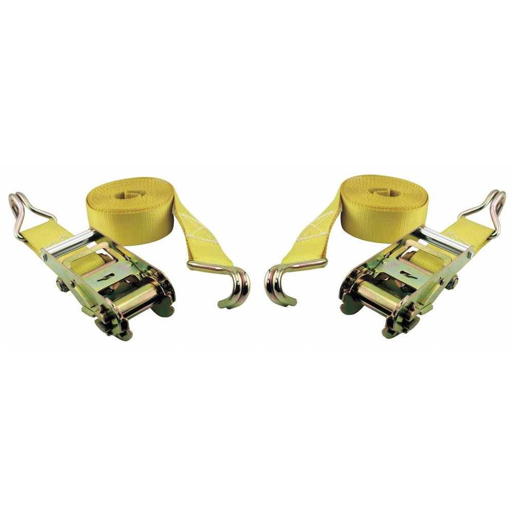 set of 2 ratchet straps 2"x36' jhook heavy duty 10,000lbs truck tie