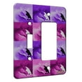 thumbnail image 1 of KuzmarK™ 2 Gang Single Toggle / Single Duplex Rocker Wall Plate - Purple Clydesdale Abstract Horse Pink Pattern Art by Denise Every, 1 of 1