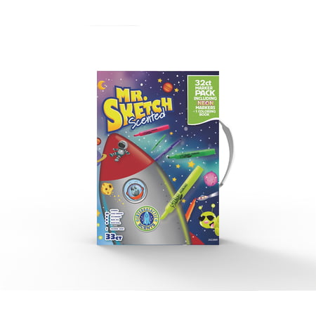 Mr Sketch Scented Markers Intergalactic Neon Coloring Kit