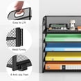 thumbnail image 3 of Organizador de archivos de escritorio Lavatino, clasificador de papel de malla de 5 bandejas, 3 of 6