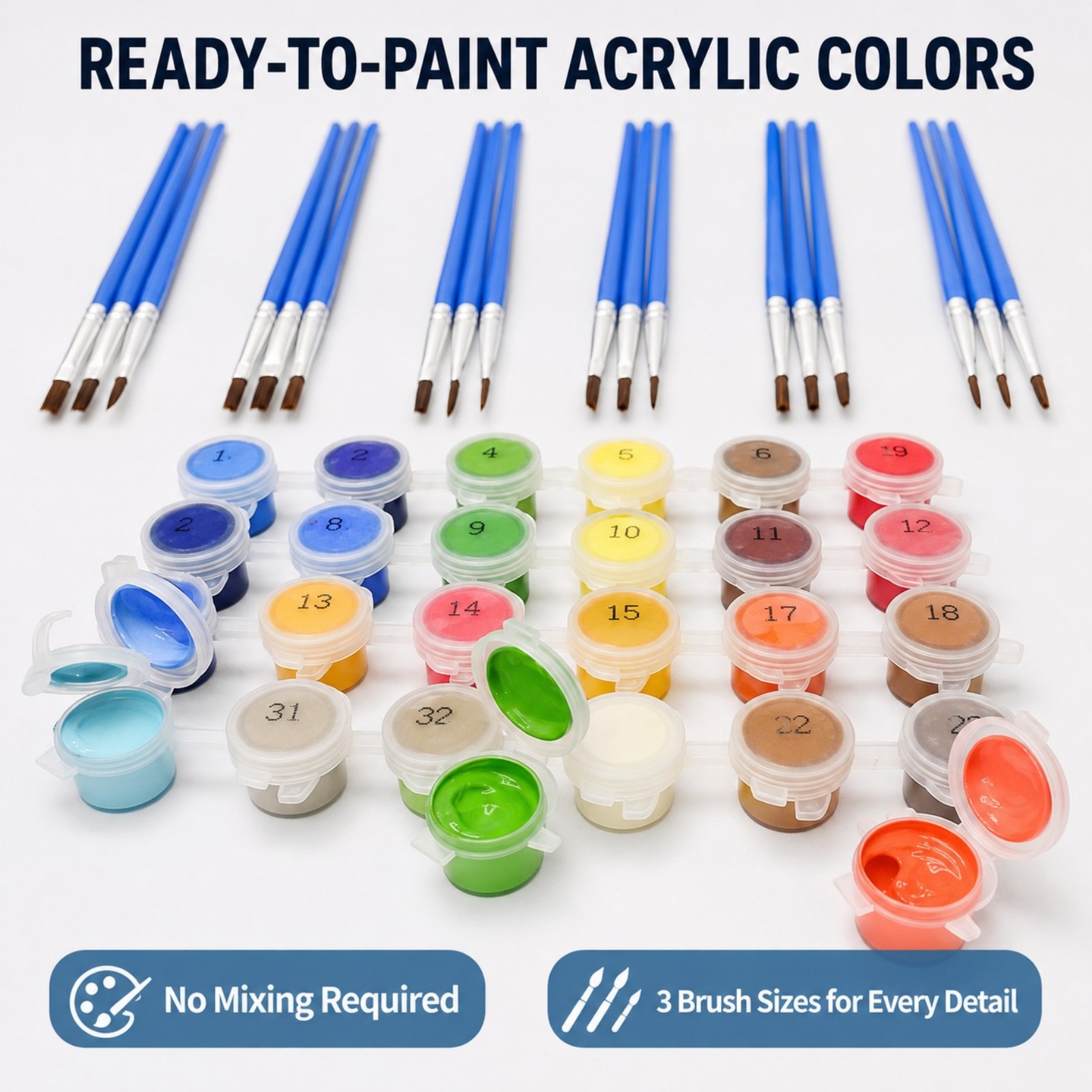 JYLMOOD Paint by Numbers Kit 6-Pack 30x40cm photo 7