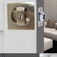 thumbnail image 3 of Langgg Square Thickened Lock Pocket Doors Latch Pockets Doorlock Large Knob Design Aluminum Alloy Multiple and Guest Bi - silver, 3 of 4