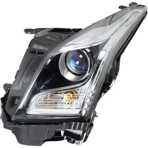 SEBLAFF Headlight Assembly Replacement for 2013-2018 Cadillac ATS Driver Side Halogen Chrome Left Headlamp LH