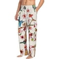 thumbnail image 2 of Fotbe Watercolor Floral With Butterflies Men's Pajama Pants,Sleepwear Pants,Pj Bottoms Drawstring And Pockets-Medium, 2 of 9