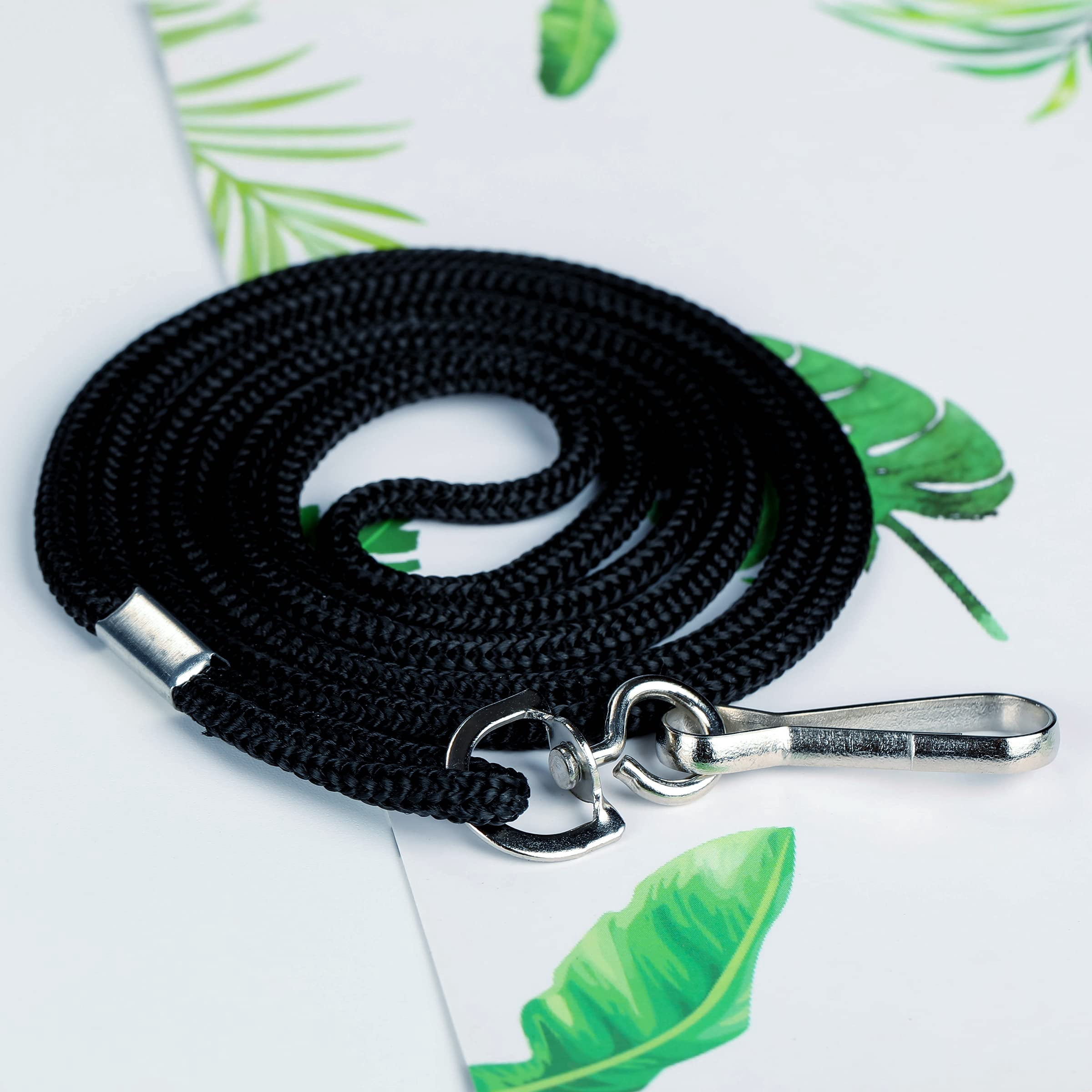 Id Black Lanyards Safety Badge Lanyard 36" With Swivel Hook 100 Pack