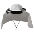 thumbnail image 2 of Wide Brim Solar Fan Hat with 2 Solar Fan, Fan Built in Hat with Fans Solar Power, Solar Powered Fan Hat for Outdoor Fishing Travel, USB Rechargeable Fan Hat, 2 Charging Mode Outdoor Summer Sun Hat, 2 of 7