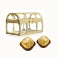 thumbnail image 2 of 12pcs Transparent Candy Box Creative Beautiful Treasure Box for Wedding Party Festival (Golden, Large Size), 2 of 5