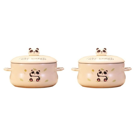 

NUOLUX Ceramic Bowl Soup Bowl Noodle Lunch Box Lid Salad Cartoon Instant Largecontainers Insulated Kitchen