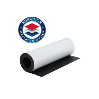 Dry Erase Magnetic Roll, Glossy White Write on/Wipe Off Magnet, 24 inches  by Flexible Magnets