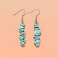 thumbnail image 5 of K-KED Natural Healing Quartz Gravel Earrings Crystal Beaded Tassel Ear Pendant Chakra-Turquoise Quartz, 5 of 6