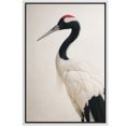 thumbnail image 6 of Framed Canvas Print Crane Bird Wall Art Minimalist Modern Decorative for Living Room Bedroom - 16"x24" WHITE, 6 of 8