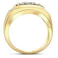 thumbnail image 3 of Pompeii Mens Gold 3/4ct Three Stone Diamond Anniversary Ring 14K Yellow Gold (G/H,I2), 3 of 5