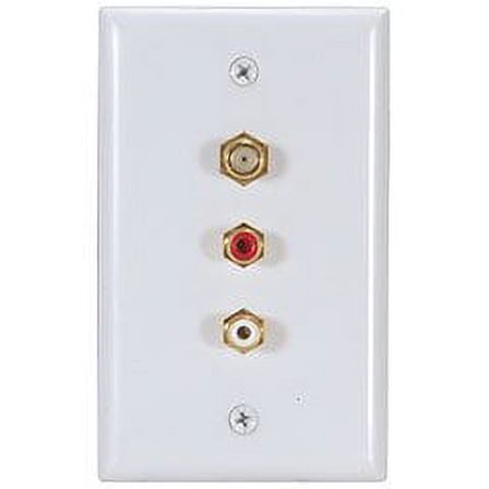 rca wall plate with f connector 2 rca jacks