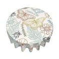 thumbnail image 3 of XMXT Waterproof Round Table Cloth, Hand Painted Butterfly Insects Tablecloth Polyester Table Cover for Home Kitchen Dining Party Room Decor, 60 inches, 3 of 8