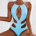 thumbnail image 2 of Sngxgn Bathing Suit for Women Tummy Control High Cut Swimsuit Womens Swim Suit(Sky Blue,XL), 2 of 9