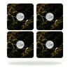 Skin Decal Wrap Tile Slim Key Finder (4 pack) Black Gold Marble
