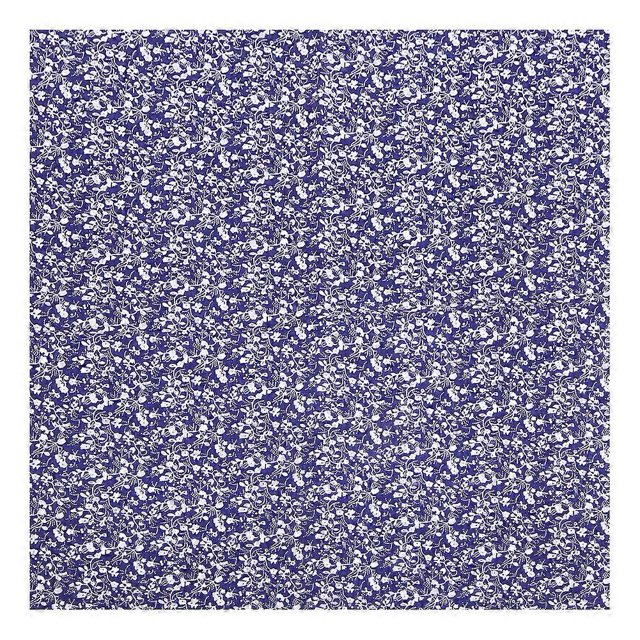 7pcs Square Cotton Fabric 50x50cm Color Cloth Floral Print Household Handcraft DIY Sewing AccessoriesNavy Blue