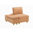 thumbnail image 3 of Modern Simple Flannel Single Sofa 44.29-inch with Storage & Cup Holders, 3 of 6