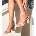 thumbnail image 2 of Sandalias de tacón grueso Heels Ankis Nude con punta abierta y correa al tobillo, 2 of 7