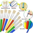 thumbnail image 4 of Paint Brushes for Kids, 8 Pcs Big Washable Chubby Toddler Paint Brushes, Easy to Clean & Grip Round and Flat Preschool Paint Brushes with No Shed Hog Bristle for Acrylic Paint, Washable Paint, 4 of 8