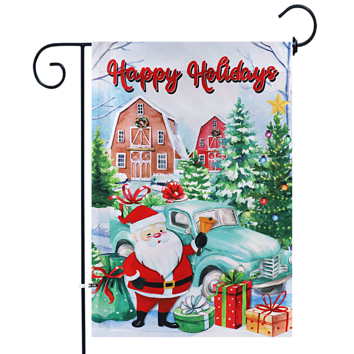 Seasonal Garden Flag, Jetlifee Christmas Garden Flag, Santa Claus