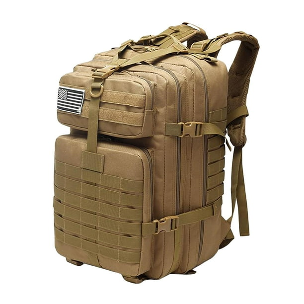 Mochila tactica militar de 50L mochila para exteriores mochila de dia bandolera impermeable Marron claro Zulema mochilas tacticas militares Walmart en linea