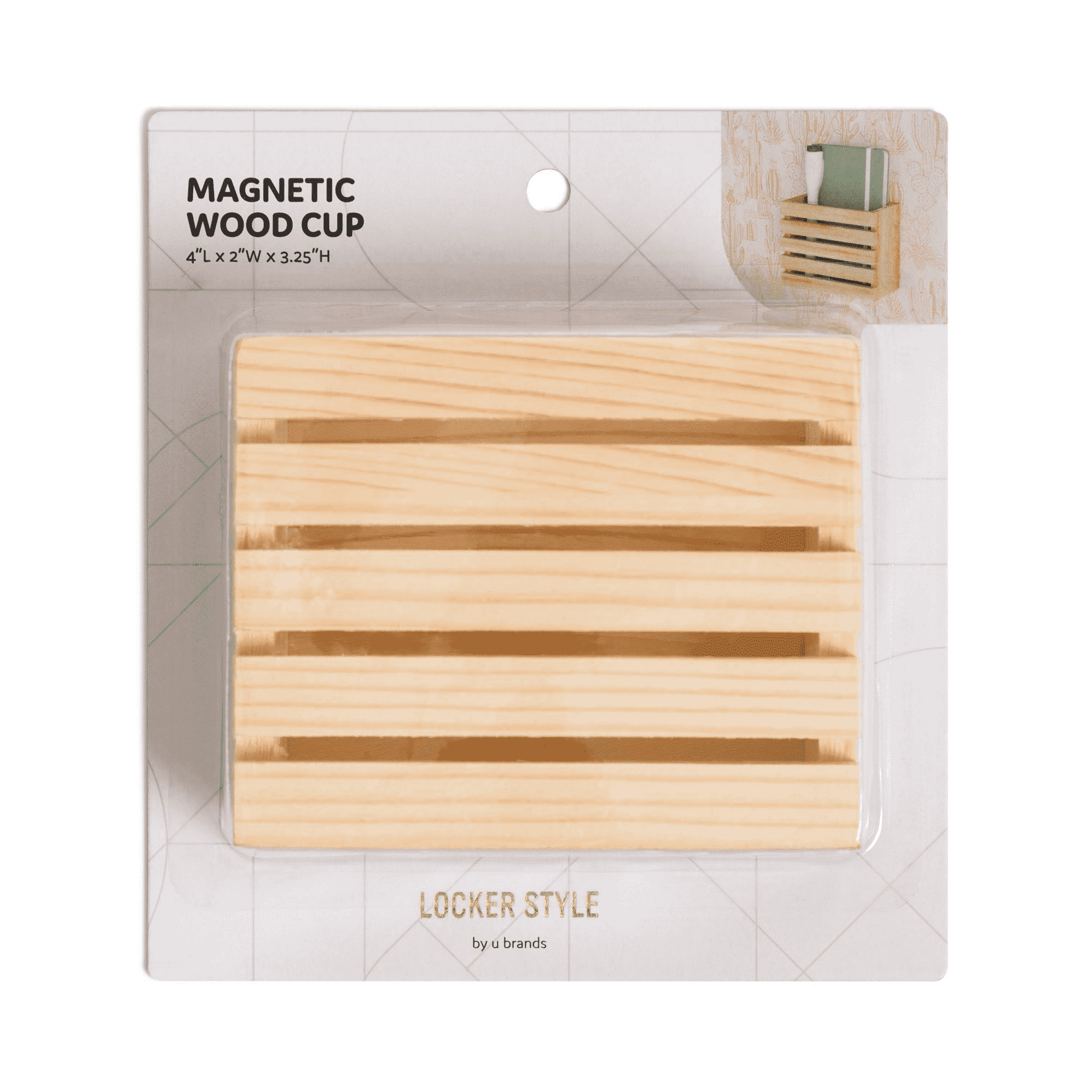 Locker Wooden Cup Holder Organizer Small U Brands