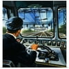 Great BIG Canvas English School Poster Print entitled Driving an electric train