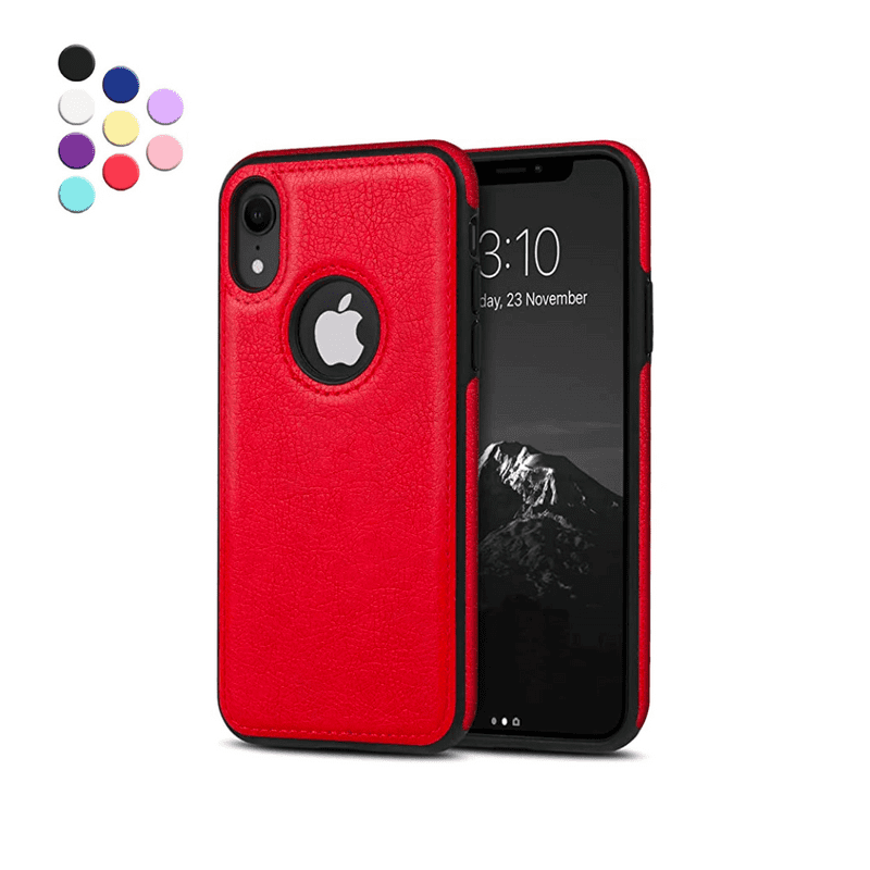 Designed for iPhone Xr Leather Case, HeavyDuty Tough Rugged