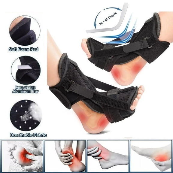 Oenbopo 2 Pack Plantar Fasciitis Support, Night Ankle Splint Achilles Tendonitis Foot Drop Orthotic Brace, Relief Achilles Tendonitis and Foot Drop