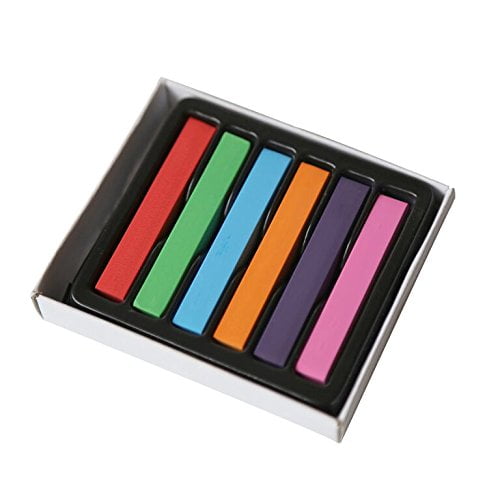 Magic Beauty Chalk Color Sticks of Temporary Nontoxic Hair Dye, Set of 6 - Magic Beauty Chalk Color Sticks of Temporary Nontoxic Hair Dye, Set of 6 -