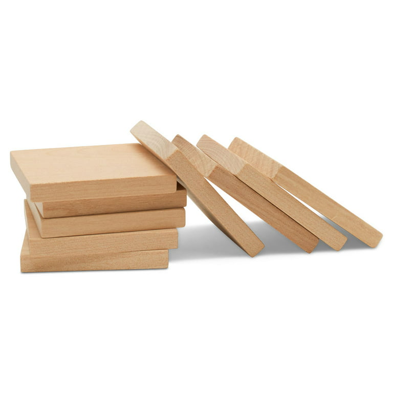 Wood Coaster Squares 4 x 4-inch, Pack of 250 Blank Wooden Squares