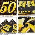 thumbnail image 3 of DPKOW Black Gold 50th Birthday Decoration for Men Women, Black Gold 50th Birthday Banner for Backdrop Door Decoration, 50th Birthday Background Banner for Garden Table Wall Decoration, 72.83x35.43inch, 3 of 7