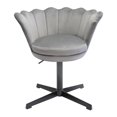 thumbnail image 3 of Impressions Vanity Melissa Swivel Modern Makeup Chair, 360 Degree Swivel Desk Chairs (Gray Velvet), 3 of 6