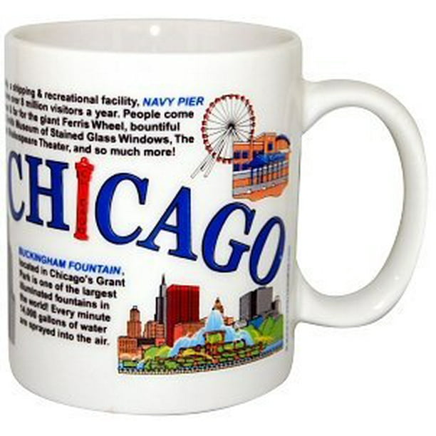 Chicago Mug Collage, Chicago Mugs, Chicago Coffee Mugs, Chicago