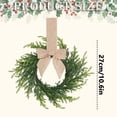 thumbnail image 3 of 10.6Inch Small Christmas Wreaths for Kitchen Cabinet,Artificial Christmas French Pine Wreath with Beige Bow for Home Decor, 3 of 4