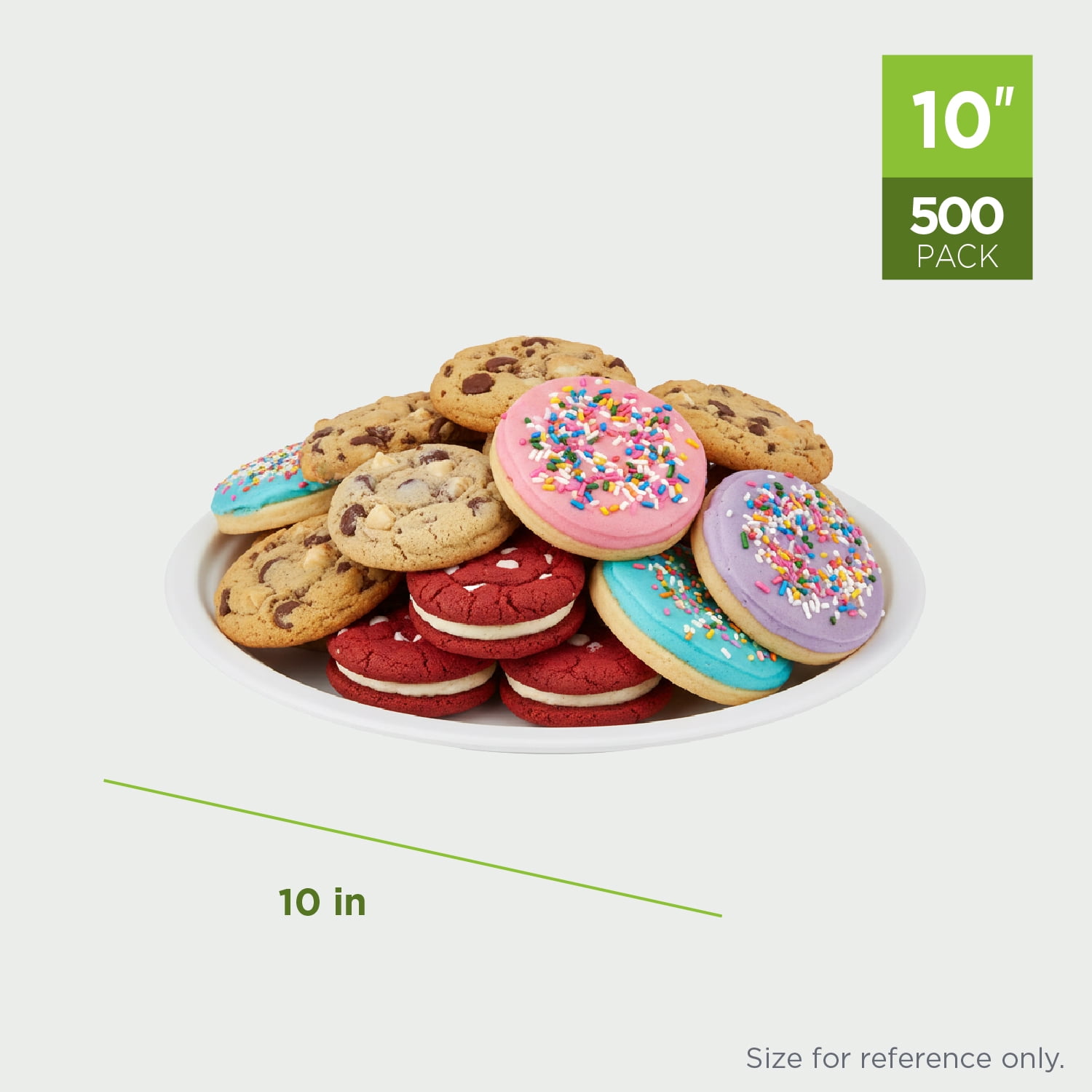 Karat Earth 10'' Paper Round Plates, Molded Fiber, White - 500 pcs